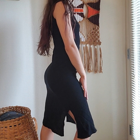 《Vintage soft black gauze dress》 - Picture 3 of 13